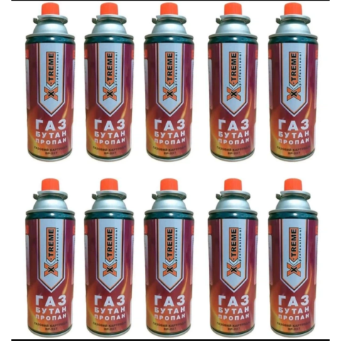 10 шт. Універсальний газ пропан-бутан 227 г/400 мл.