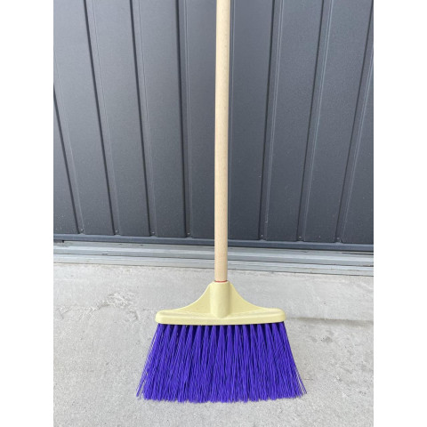 Мітла MIDI лакована з дерев'яною ручкою (Колір: Фіолетовий)