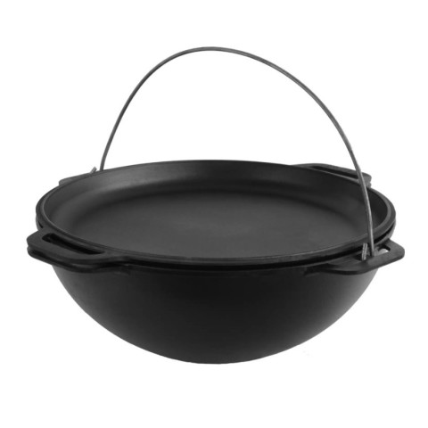 Казан чавунний азіатський з кришкою-сковородою 10 л