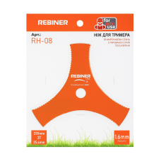 Ніж для тримера 3Тх255х25.4х1.6мм Rebiner RH-08