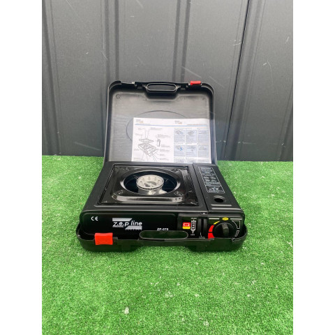 Портативна газова плита ZEP Line ZP-070 одноконфоркова туристична плитка з автоматичним п'єзопідпалюванням