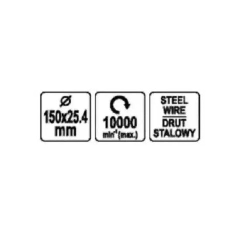 Дротова щітка для кіс та тримерів YATO YT-85141