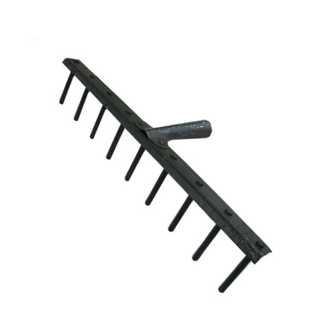 Граблі металеві штирьові 9 зубців поилені з дерев'яною ручкою