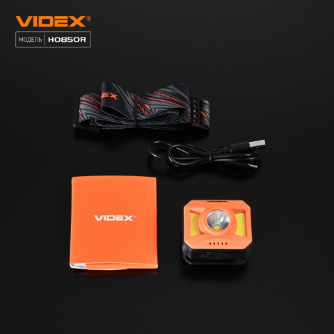 Налобний світлодіодний ліхтарик VIDEX VLF-H085-OR 400Lm 5000K