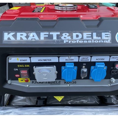 Генератор Kraft&Dele KD136 KW6500 3,8 кВт 12/230V Бензин