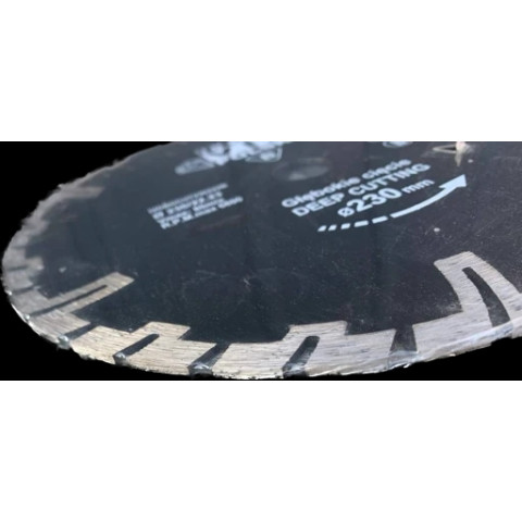 Відрізний алмазний круг Intervis по бетону 230 мм (глубокий різ)