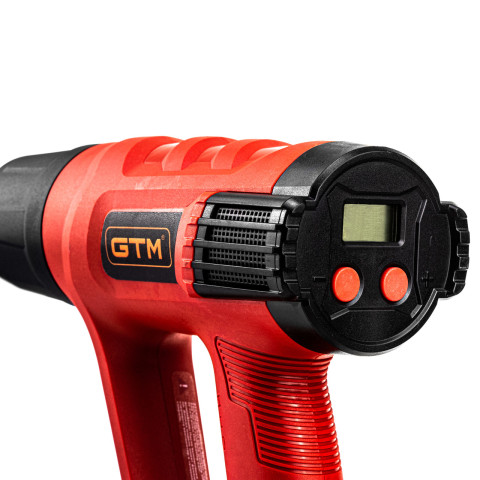 GTM Термоповітродувка HG2000EM, 2000Вт, 80-600С, 300/500л/хв, LCD-дисплей