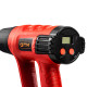 GTM Термоповітродувка HG2000EM, 2000Вт, 80-600С, 300/500л/хв, LCD-дисплей