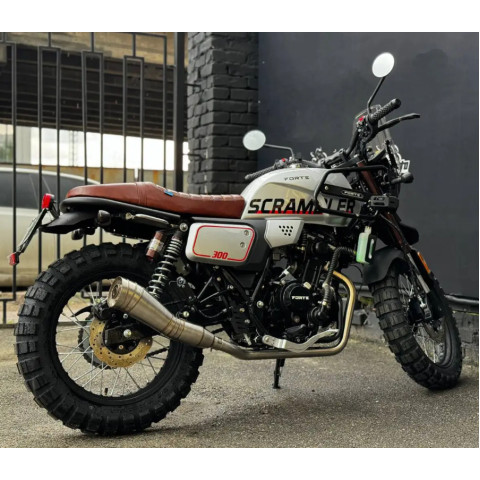 Мотоцикл Scrambler FT300-F6P Forte cірий