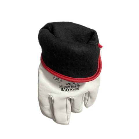 Рукавиця утеплена шкіряна біла M-GLOVE розмір 10