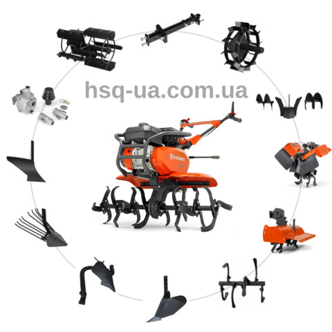 Мотоблок Husqvarna TF 545P з колесами