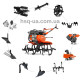Мотоблок Husqvarna TF 545P з колесами