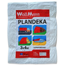 Тент WoffMann білий 3х4м щільність 110 г/м² водостійкий PLANDEKA SUPER MOCNA