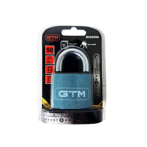 GTM Замок навісний 50мм GTM BCG2950