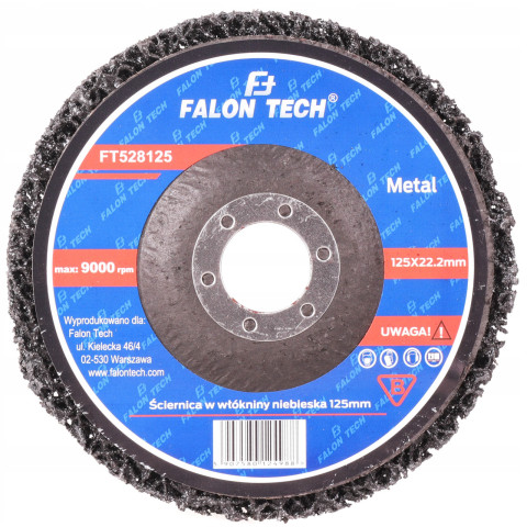 Шліфувальний кораловий круг Falon-Tech 125 x 22 мм чорний (м'який)