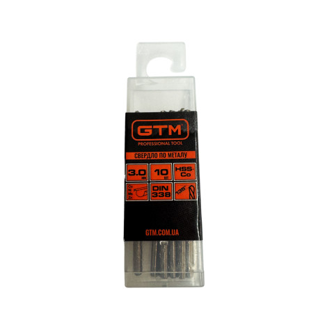 GTM Свердло 3,0 мм HSS-Co5 10шт