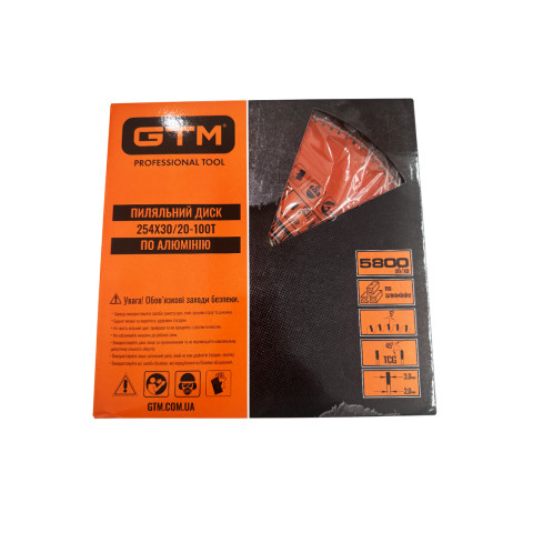 GTM Диск пиляльний 254*30*z=100, по алюмінію