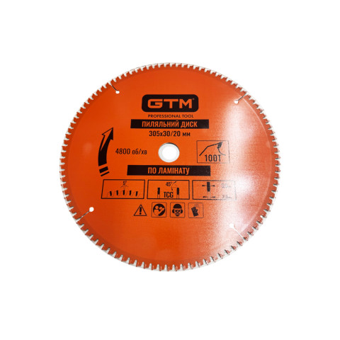 GTM Диск пиляльний 305*30*z=100, по ламінату