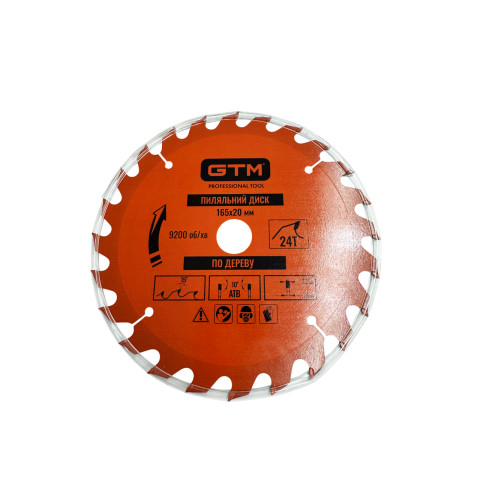 GTM Диск пиляльний 165*20*z=24, по дереву