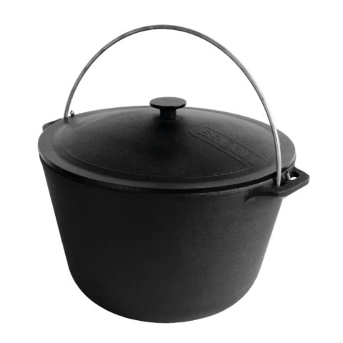 Казан чавунний туристичний з кришкою 6 л
