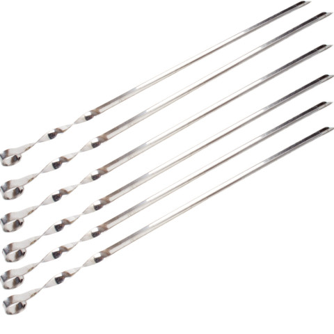 Шампур нержавіючий. кутовий 575x10x2мм 6 шт