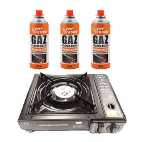 Газова плита з п'єзопідпалом Portable Gas Stove BK-167-A + 3 балонів газу