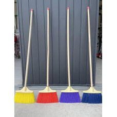 Мітла MIDI лакована з дерев'яною ручкою (Колір: Фіолетовий)