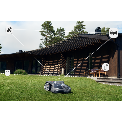 Газонокосарка-робот Husqvarna AM 550 з системою