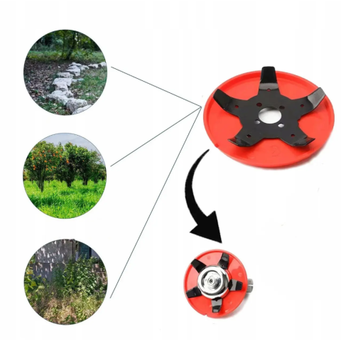 Насадка розпушувач ґрунту 145 мм 5Т сапа для мотокоси та тримера